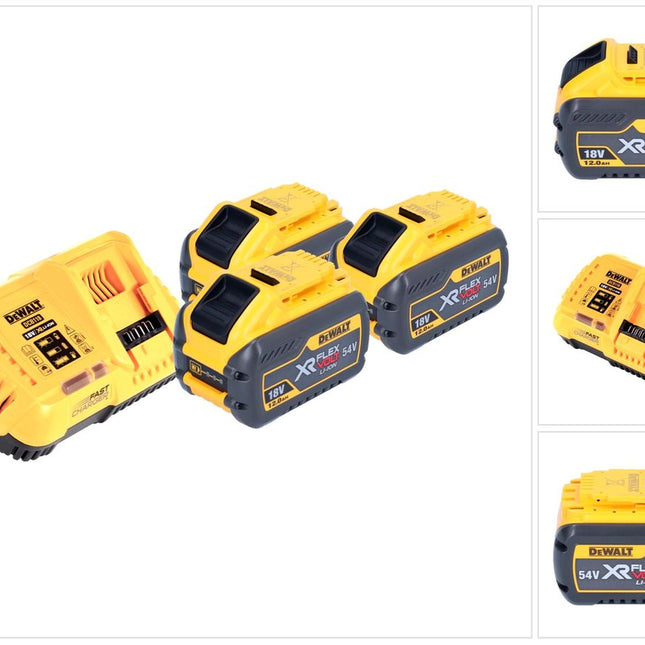 Zestaw startowy akumulatorów DeWalt DCB 118 Y3 18 V / 54 V 3x akumulator XR FLEXVOLT 12 Ah + ładowarka