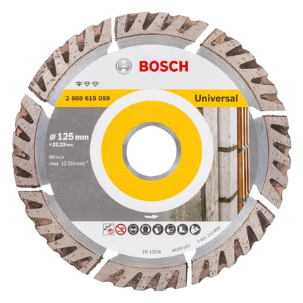 Bosch Standard do uniwersalnej diamentowej tarczy tnącej 125 x 22,23 mm 2 szt. ( 2x 2608615059 ) do betonu, stali-betonu, cegły, wapna i piaskowca