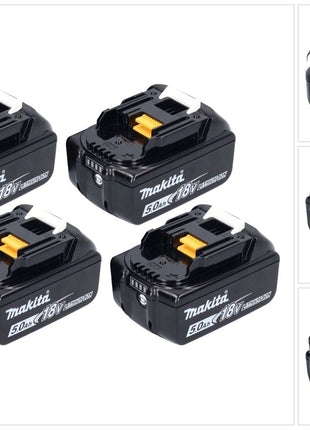 Zestaw akumulatorów Makita 4x BL 1850 B 18 V 5,0 Ah / 5000 mAh Li-Ion ( 4x 197280-8 )