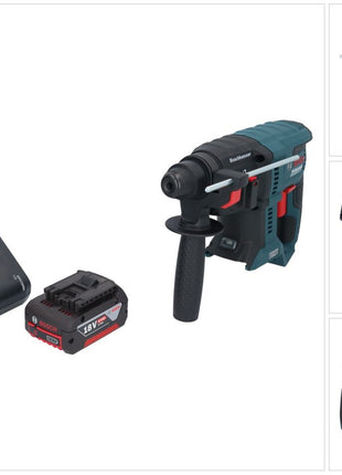 Bosch GBH 18V-21 Marteau perforateur sans fil professionnel 18 V 2.0 J SDS plus Brushless + 1x batterie 4.0 Ah + kit chargeur