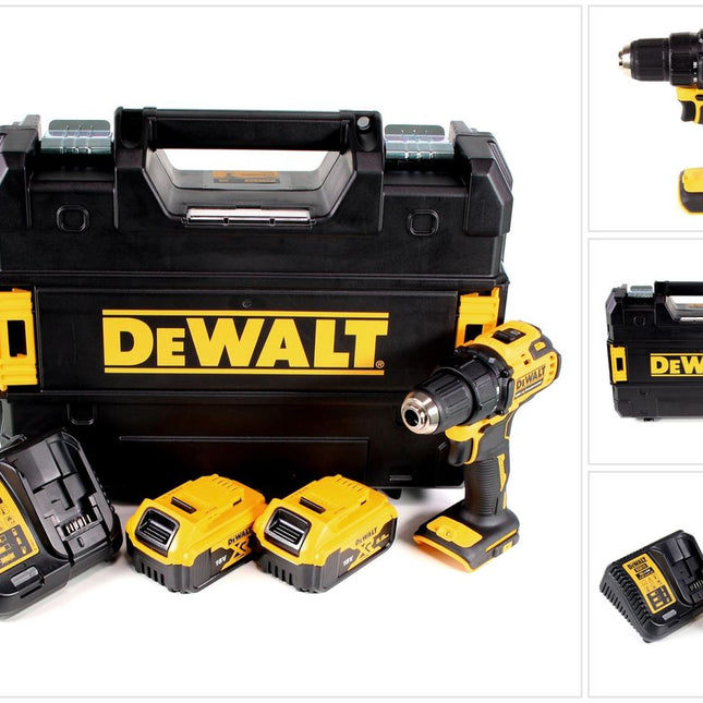 Akumulatorowa wiertarko-wkrętarka DeWalt DCD 708 P2T 18 V Li-Ion Brushless w pudełku TSTAK + 2 x akumulator 5,0 Ah + ładowarka