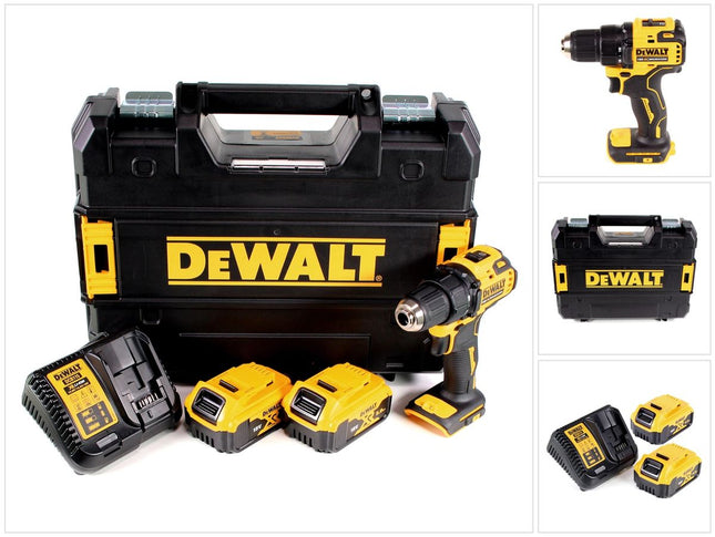Akumulatorowa wiertarko-wkrętarka DeWalt DCD 708 P2T 18 V Li-Ion Brushless w pudełku TSTAK + 2 x akumulator 5,0 Ah + ładowarka