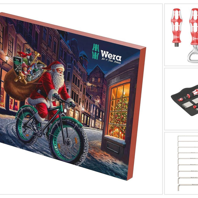 Wera Adventskalender 2023 Edition Handwerkzeug Set 28 tlg. ( 05136607001 ) PH / PZ / Torx / Schlitz / Hex