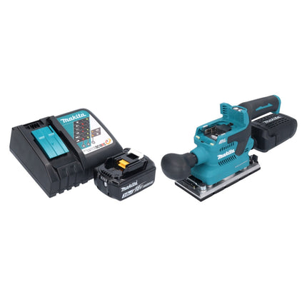 Makita DBO 382 RF1 akumulatorowa szlifierka oscylacyjna 18 V 93 x 185 mm bezszczotkowa + 1x akumulator 3,0 Ah + ładowarka