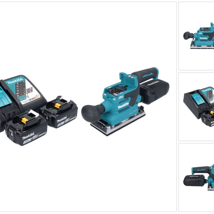 Makita DBO 382 RF akumulatorowa szlifierka oscylacyjna 18 V 93 x 185 mm bezszczotkowa + 2x akumulator 3,0 Ah + ładowarka