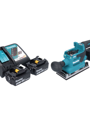 Makita DBO 382 RF Ponceuse vibrante sans fil 18 V 93 x 185 mm Brushless + 2x batterie 3,0 Ah + chargeur