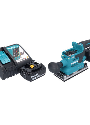 Makita DBO 382 RT1 Ponceuse vibrante sans fil 18 V 93 x 185 mm Brushless + 1x batterie 5,0 Ah + chargeur