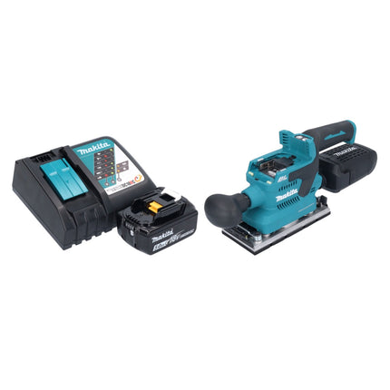Makita DBO 382 RT1 akumulatorowa szlifierka oscylacyjna 18 V 93 x 185 mm bezszczotkowa + 1x akumulator 5,0 Ah + ładowarka