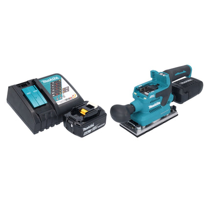 Makita DBO 382 RG1 akumulatorowa szlifierka oscylacyjna 18 V 93 x 185 mm bezszczotkowa + 1x akumulator 6,0 Ah + ładowarka