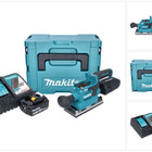 Makita DBO 382 RT1J akumulatorowa szlifierka oscylacyjna 18 V 93 x 185 mm bezszczotkowa + 1x akumulator 5,0 Ah + ładowarka + Makpac