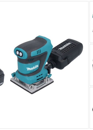 Makita DBO 484 F1 Ponceuse vibrante sans fil 18 V 112 x 102 mm + 1x batterie 3,0 Ah - sans chargeur