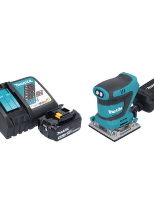 Makita DBO 484 RF1 Ponceuse vibrante sans fil 18 V 112 x 102 mm + 1x batterie 3,0 Ah + chargeur