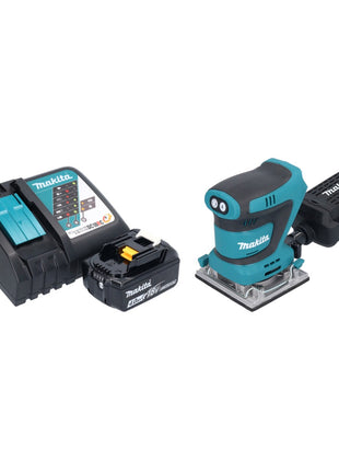 Makita DBO 484 RM1 Ponceuse vibrante sans fil 18 V 112 x 102 mm + 1x batterie 4,0 Ah + chargeur