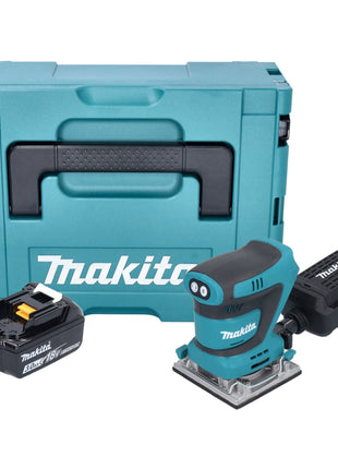 Makita DBO 484 F1J Ponceuse vibrante sans fil 18 V 112 x 102 mm + 1x batterie 3,0 Ah + Makpac - sans chargeur