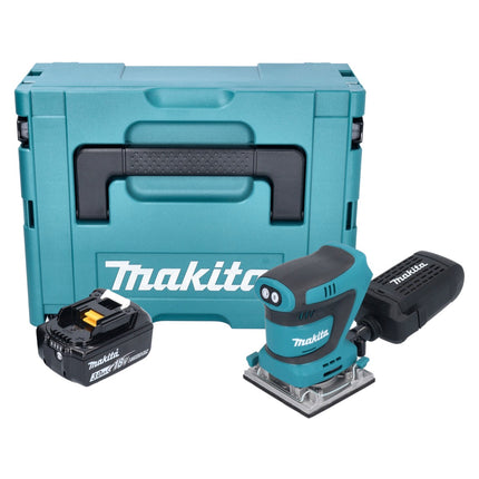 Makita DBO 484 F1J akumulatorowa szlifierka oscylacyjna 18 V 112 x 102 mm + 1x akumulator 3,0 Ah + Makpac - bez ładowarki