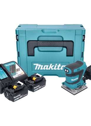 Makita DBO 484 RMJ ponceuse orbitale sans fil 18 V 112 x 102 mm + 2x batterie 4,0 Ah + chargeur + Makpac