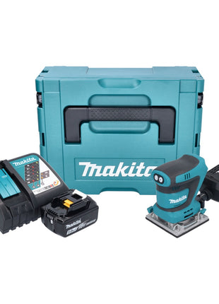 Makita DBO 484 RT1J Ponceuse vibrante sans fil 18 V 112 x 102 mm + 1x batterie 5,0 Ah + chargeur + Makpac