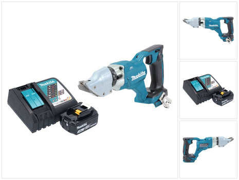 Makita DJS 200 RF1 Cisaille à tôle sans fil 18 V 2,0 mm Brushless + 1x batterie 3,0 Ah + chargeur