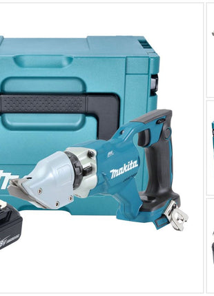 Makita DJS 200 G1J Akku Blechschere 18 V 2,0 mm Brushless + 1x Akku 6,0 Ah + Makpac - ohne Ladegerät