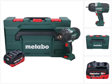 Metabo SSW 18 LTX 1450 BL akumulatorowy klucz udarowy 18 V 1450 Nm bezszczotkowy + 1x akumulator 5,5 Ah + metaBOX - bez ładowarki