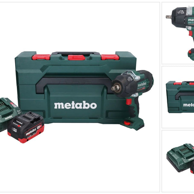 Metabo SSW 18 LTX 1450 BL akumulatorowy klucz udarowy 18 V 1450 Nm bezszczotkowy + 1x akumulator 5,5 Ah + ładowarka + metaBOX