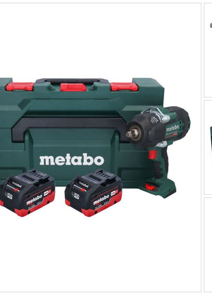 Metabo SSW 18 LTX 1450 BL akumulatorowy klucz udarowy 18 V 1450 Nm ( 602401660 ) bezszczotkowy + 2x akumulator 5,5 Ah + ładowarka + metaBOX