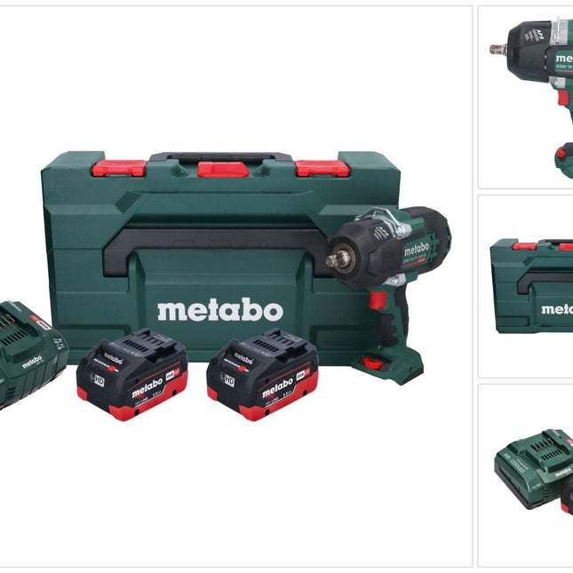 Metabo SSW 18 LTX 1450 BL akumulatorowy klucz udarowy 18 V 1450 Nm ( 602401660 ) bezszczotkowy + 2x akumulator 5,5 Ah + ładowarka + metaBOX