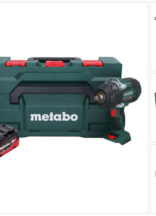 Metabo SSW 18 LTX 1450 BL akumulatorowy klucz udarowy 18 V 1450 Nm bezszczotkowy + 1x akumulator 8,0 Ah + ładowarka + metaBOX