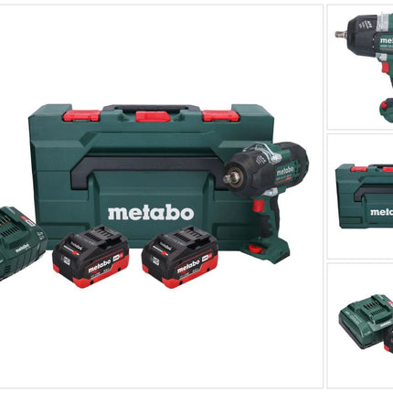 Metabo SSW 18 LTX 1450 BL akumulatorowy klucz udarowy 18 V 1450 Nm ( 602401810 ) bezszczotkowy + 2x akumulator 8,0 Ah + ładowarka + metaBOX