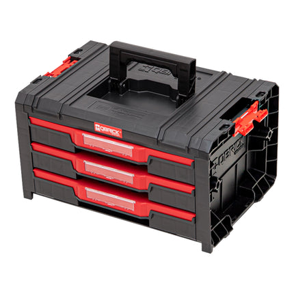 Qbrick System PRO Drawer 3 Toolbox 2.0 Expert sztaplowany 450 x 310 x 244 mm 3x 4,5 l IP54 z trzema szufladami 21 wkładek