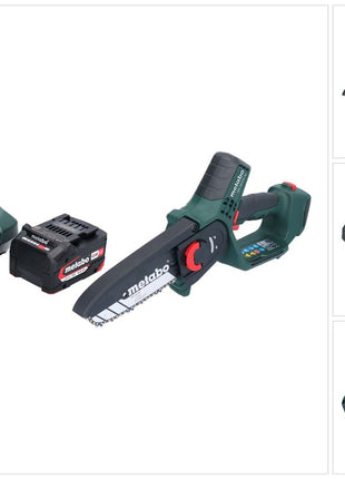 Metabo MS 18 LTX 15 scie sans fil 18 V 15 cm 5 m/s + 1x batterie 4,0 Ah + chargeur