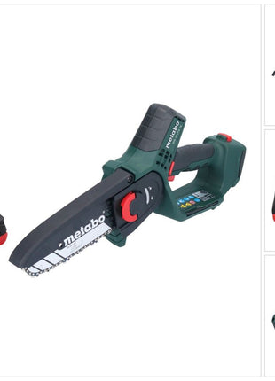 Metabo MS 18 LTX 15 Trononneuse sans fil 18 V 15 cm 5 m/s + 1x accu 4,0 Ah - sans chargeur