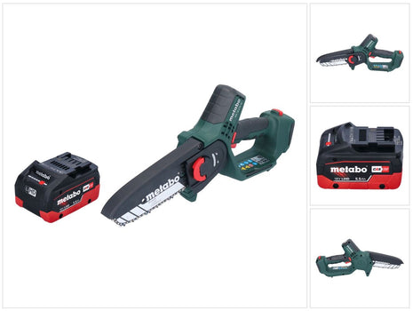 Metabo MS 18 LTX 15 Trononneuse sans fil 18 V 15 cm 5 m/s + 1x accu 5,5 Ah - sans chargeur gert