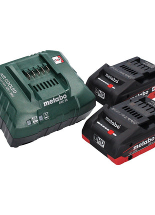 Metabo WVB 18 LTX BL 15-125 Meuleuse d'angle sur batterie Quick 18 V 125 mm sans balais + 2x batterie 4,0 Ah + chargeur + métaBOX