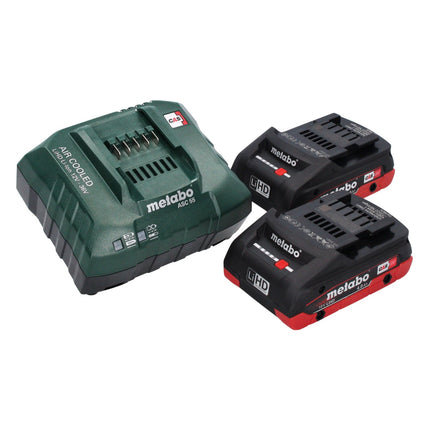 Metabo WVB 18 LTX BL 15-125 Szybka akumulatorowa szlifierka kątowa 18 V 125 mm bezszczotkowa + 2x akumulator 4,0 Ah + ładowarka + metaBOX