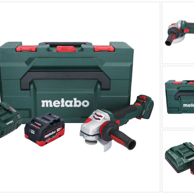 Metabo WVB 18 LTX BL 15-125 Szybka akumulatorowa szlifierka kątowa 18 V 125 mm bezszczotkowa + 1x akumulator 5,5 Ah + ładowarka + metaBOX