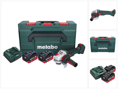 Metabo WVB 18 LTX BL 15-125 Quick meuleuse d'angle sans fil 18 V 125 mm ( 601731660 ) Sans balais + 2x batterie 5,5 Ah + chargeur + metaBOX