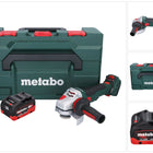 Metabo WVB 18 LTX BL 15-125 Szybka akumulatorowa szlifierka kątowa 18 V 125 mm bezszczotkowa + 1x akumulator 8,0 Ah + metaBOX - bez ładowarki