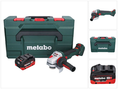 Metabo WVB 18 LTX BL 15-125 Szybka akumulatorowa szlifierka kątowa 18 V 125 mm bezszczotkowa + 1x akumulator 8,0 Ah + metaBOX - bez ładowarki