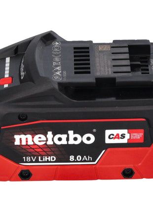 Metabo WVB 18 LTX BL 15-125 Quick Meuleuse d'angle sans fil 18 V 125 mm Brushless + 1x batterie 8,0 Ah + metaBOX - sans chargeur