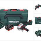 Metabo WVB 18 LTX BL 15-125 Szybka akumulatorowa szlifierka kątowa 18 V 125 mm bezszczotkowa + 1x akumulator 8,0 Ah + ładowarka + metaBOX