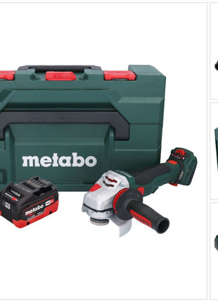 Metabo WVB 18 LTX BL 15-125 Amoladora angular a batería Quick 18 V 125 mm sin escobillas + 1x batería 8,0 Ah + cargador + metaBOX