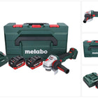 Metabo WVB 18 LTX BL 15-125 Szybka akumulatorowa szlifierka kątowa 18 V 125 mm bezszczotkowa + 2x akumulator 8,0 Ah + ładowarka + metaBOX