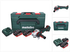 Metabo WVB 18 LTX BL 15-125 Meuleuse d'angle sur batterie Quick 18 V 125 mm sans balais + 2x batterie 8,0 Ah + chargeur + métaBOX