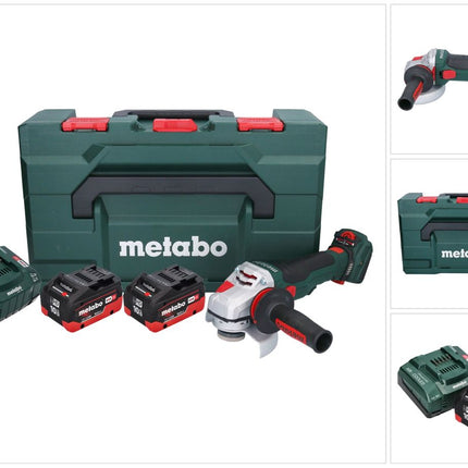 Metabo WVB 18 LTX BL 15-125 Szybka akumulatorowa szlifierka kątowa 18 V 125 mm bezszczotkowa + 2x akumulator 10,0 Ah + ładowarka + metaBOX