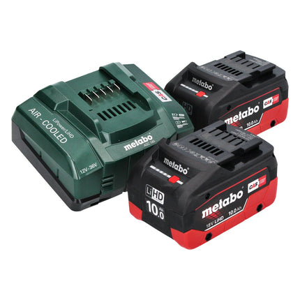 Metabo WVB 18 LTX BL 15-125 Szybka akumulatorowa szlifierka kątowa 18 V 125 mm bezszczotkowa + 2x akumulator 10,0 Ah + ładowarka + metaBOX