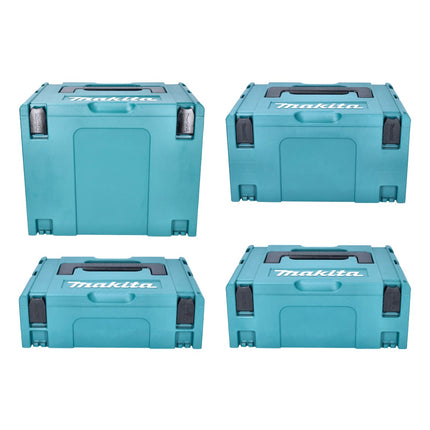 Makita TR00000001 Trolley Transportwagen + Makpac Gr. 1 + Gr. 2 + Gr. 3 + Gr. 4 Systemkoffer