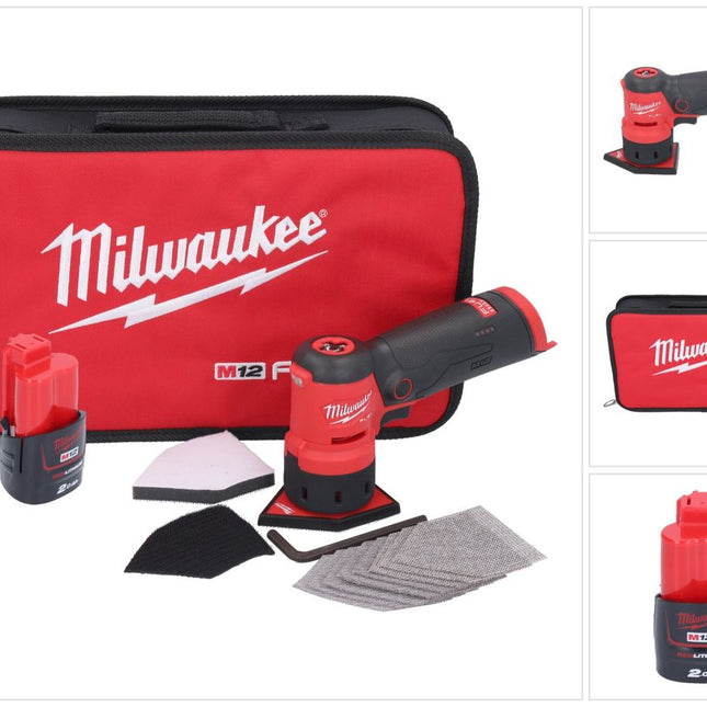 Milwaukee M12 FDSS-201B akumulatorowa szlifierka punktowa 12 V 88,8 x 63,5 mm + 1x akumulator 2,0 Ah - bez ładowarki