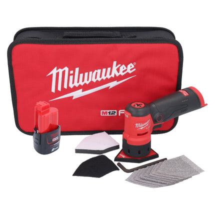 Milwaukee M12 FDSS-201B akumulatorowa szlifierka punktowa 12 V 88,8 x 63,5 mm + 1x akumulator 2,0 Ah - bez ładowarki
