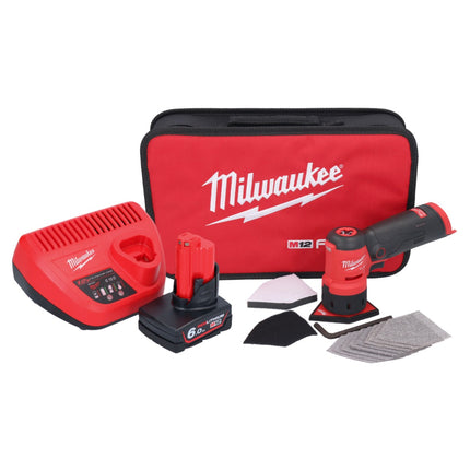 Milwaukee M12 FDSS-601B akumulatorowa szlifierka punktowa 12 V 88,8 x 63,5 mm + 1x akumulator 6,0 Ah + ładowarka